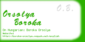 orsolya boroka business card